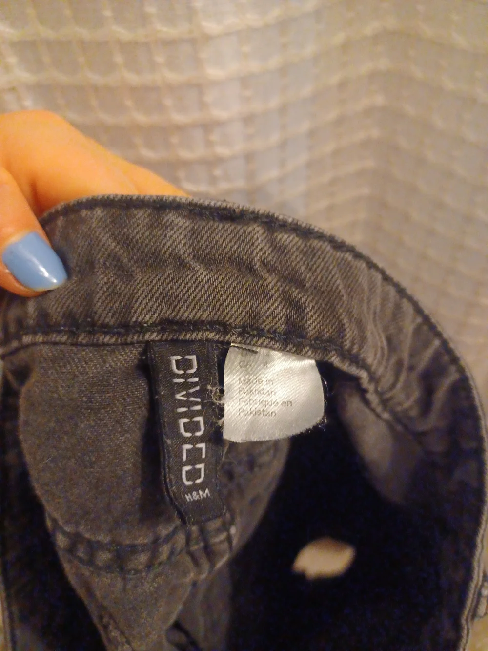 Divided charcoal gray denim mini skirt